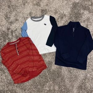 Group of 3 long sleeve boys shirts